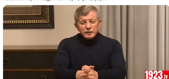 DAVUTOĞLU İKTİDARA SESLENDİ